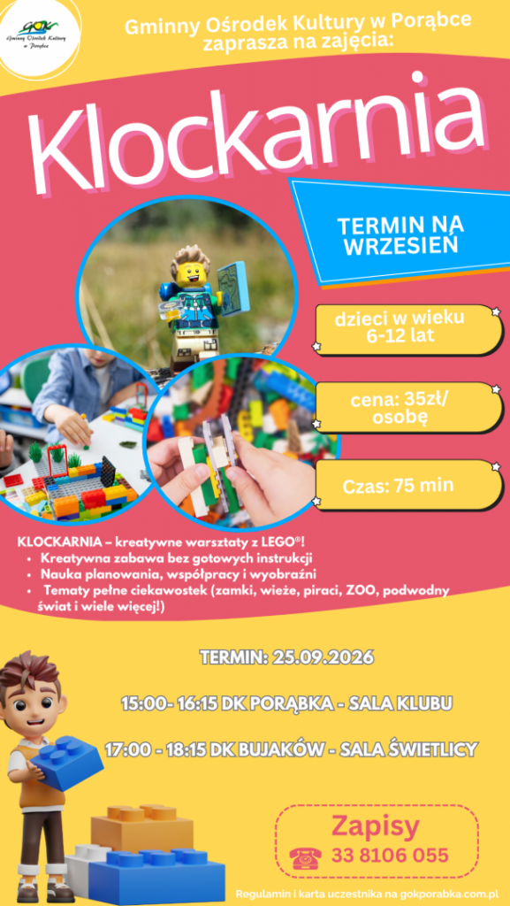 lego warsztaty WRZESIEŃ