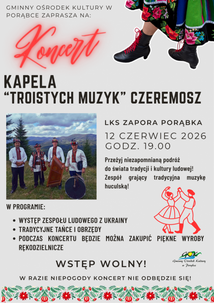 Zapraszamy na wyjątkowy koncert zespołu Troistych Muzyk z Czeremoszu!